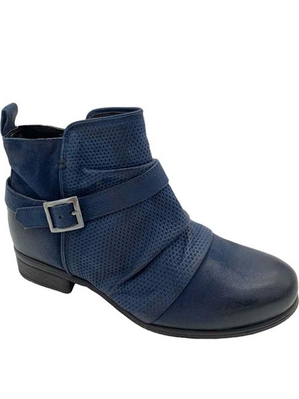 NIB Miz Mooz Suzy Sapphire Blue Leather Ankle Boots - Size 40 (US 9-9.5)